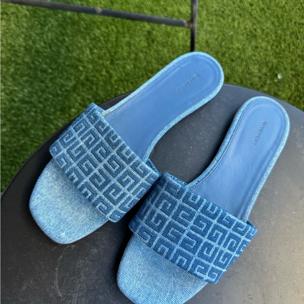 Givenchy Worn Twice Slides Denim